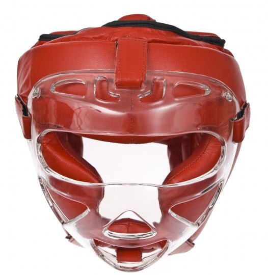 Head Gear With Mask Natural Leather