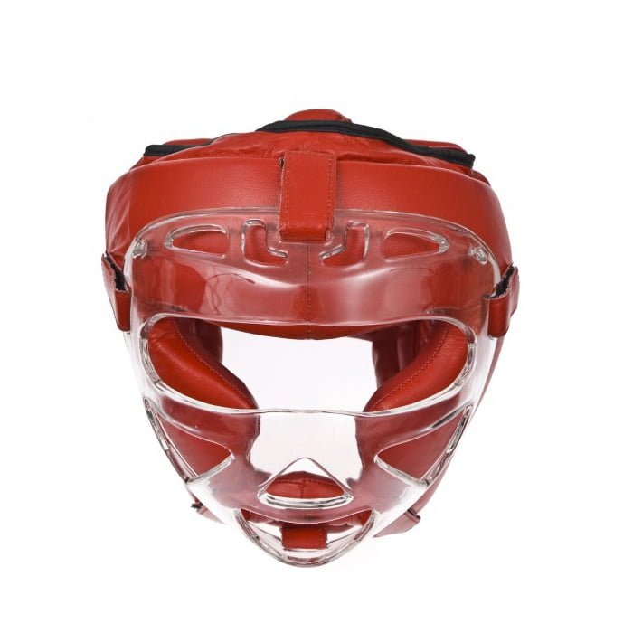 Head Gear With Mask Natural Leather